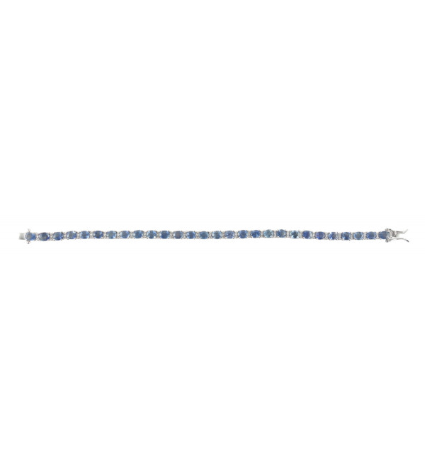 Bracelet Silver Ruby Blue Sapphire Stone 