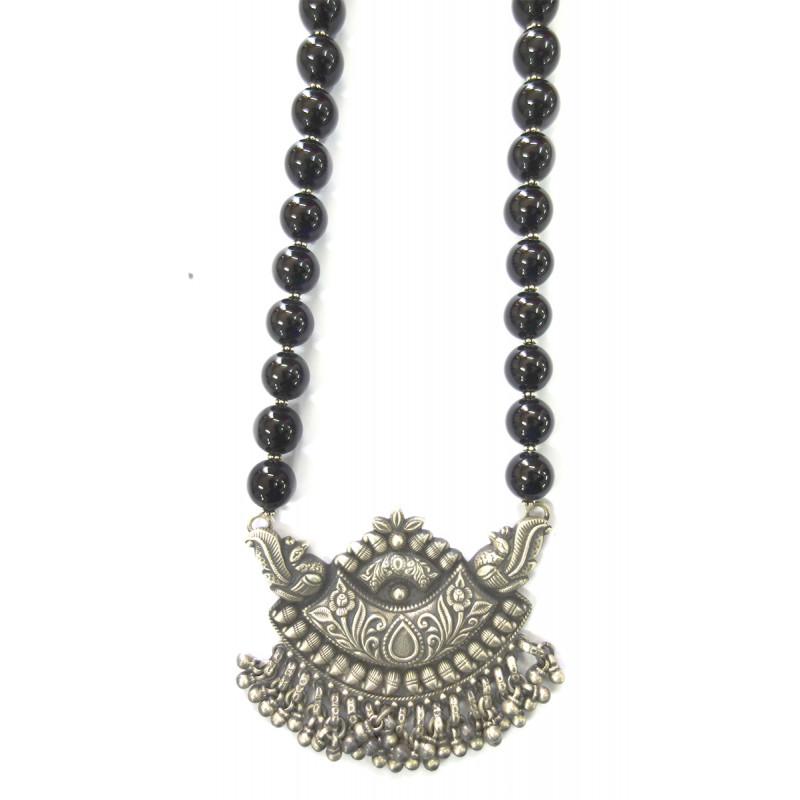 Silver Micron Necklace with Pearl