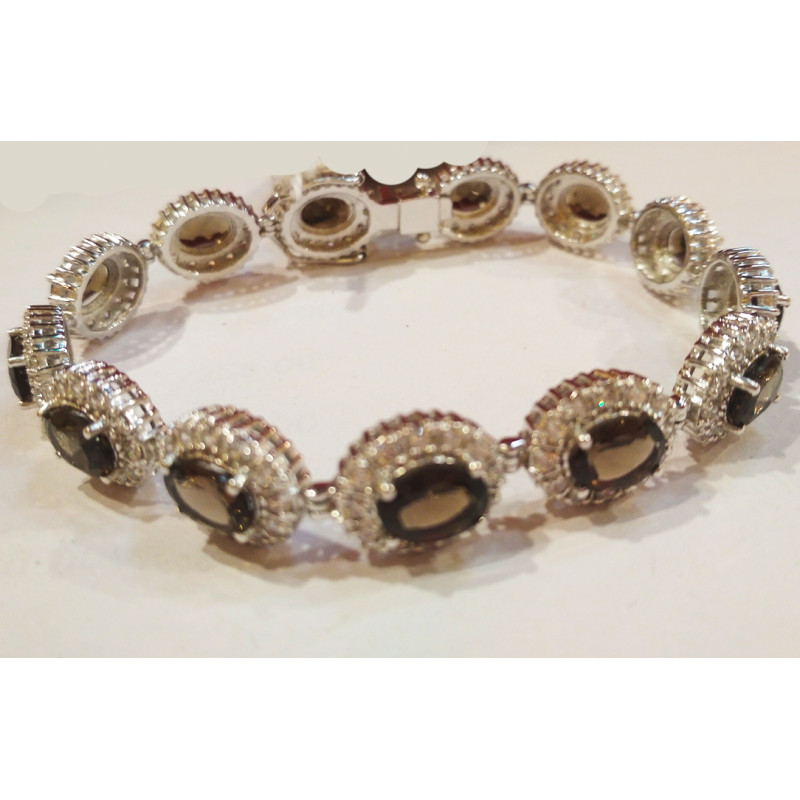 Silver Tarquisezircon Stone Bracelet