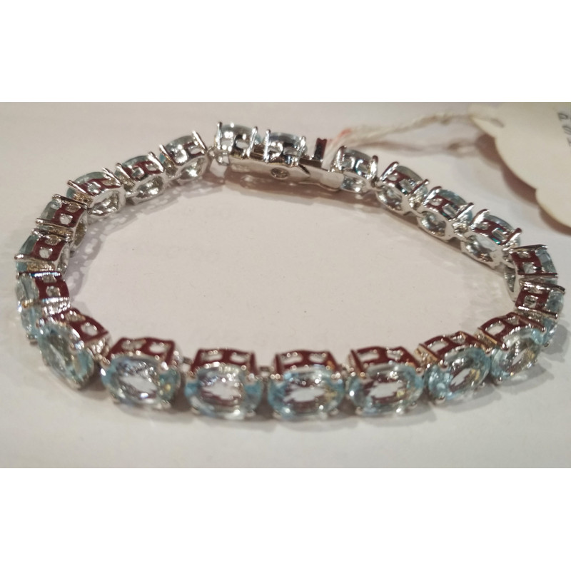 92.5 SILVER STONE BRACELET  BLUE TOPAZ