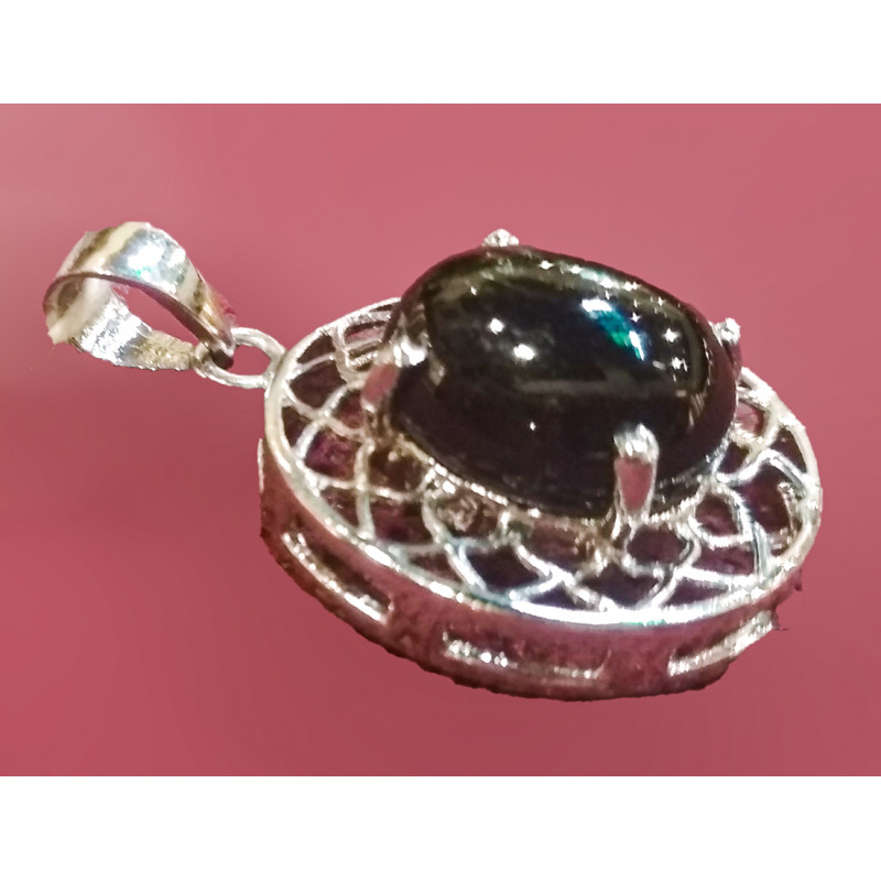 92.5 SILVER STONE PENDANT 