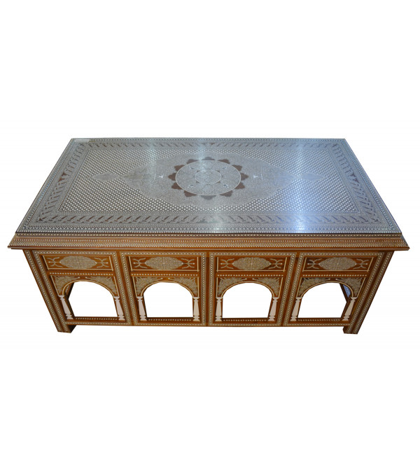Handcrafted  Table With Inlay Work Sheesham Wood 