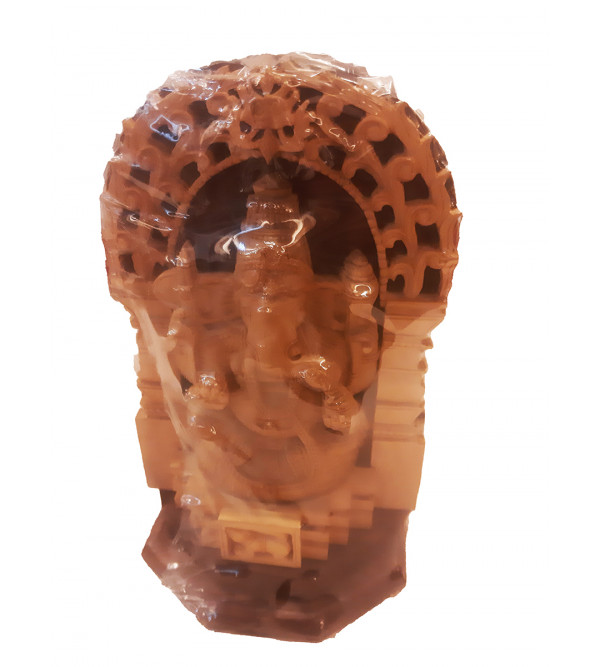 Sandalwood Handcrafted Carved Lord Ganesha on Lotus