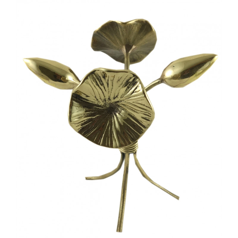 HANDICRAFT NORTH INDIAN BRASS LEAVES BUNCH 7 INCH