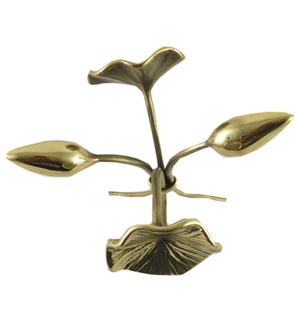 HANDICRAFT NORTH INDIAN BRASS LEAVES BUNCH 7 INCH