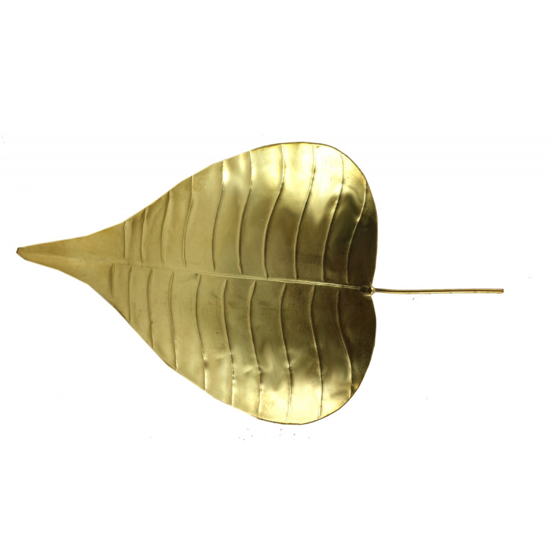 HANDICRAFT NORTH INDIAN BRASS LEAF 7 INCH 