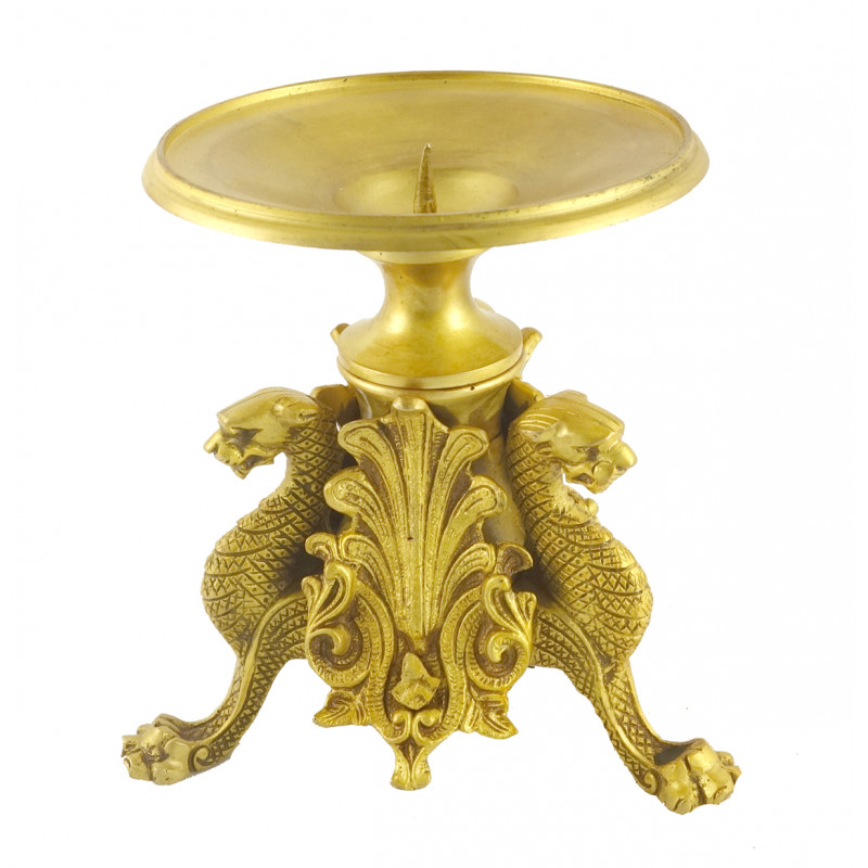 Candle Stand Handcrafted In Brass Size 6.7 Inches