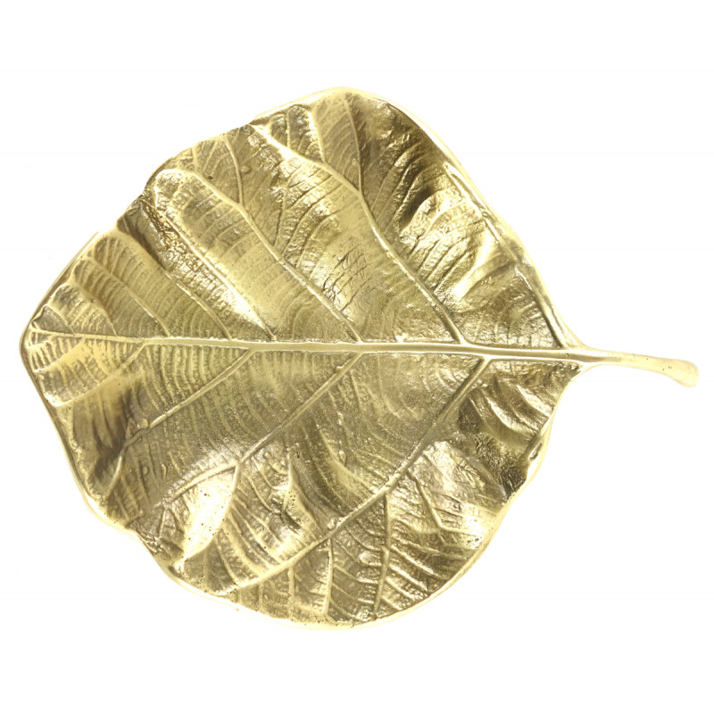 Leaf Tray Handcrafted In Brass Size 6 Inches