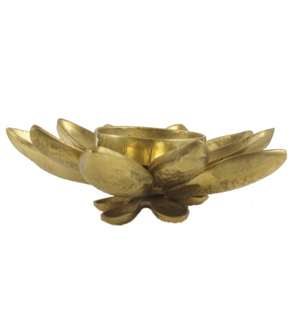 Lotus Candle Stand Handcrafted In Brass Size 4 Inches