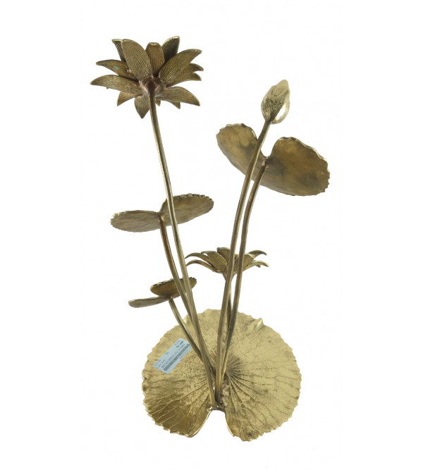 HANDICRAFT NORTH INDIAN BRASS FLOWER STAND 13 INCH 