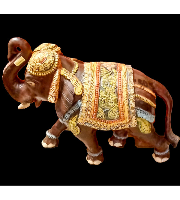 Elephant Handcrafted In Neem Wood Size 36 Inches