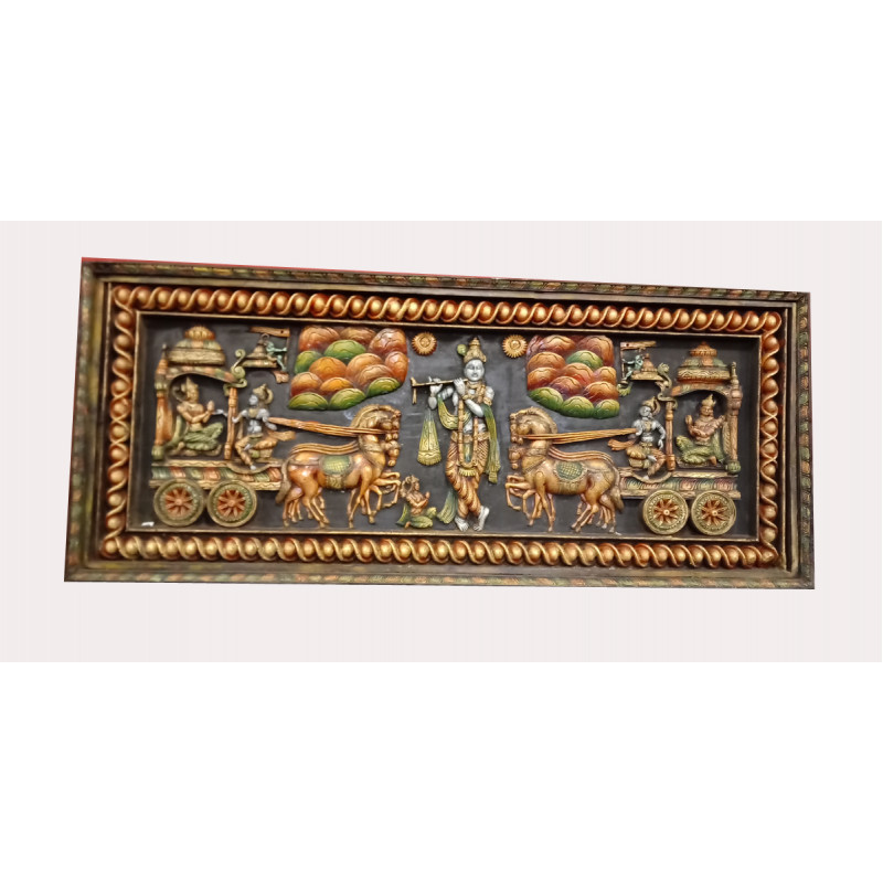 Geeta Panel Handcrafted In Neem Wood Size 30x4x70 Inches