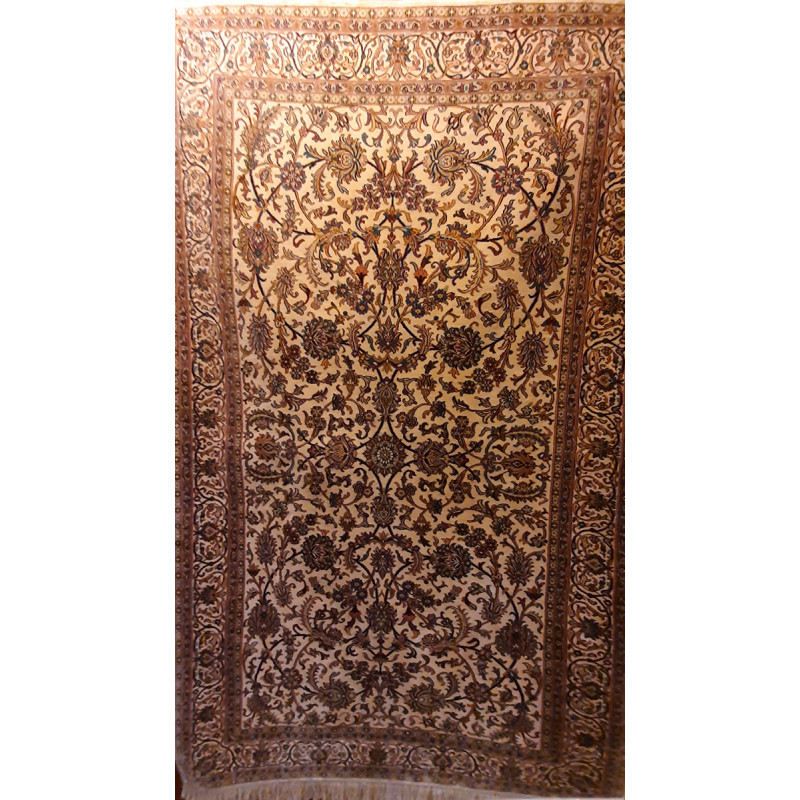 Kashmir Carpet Hand-knotted Silk x Silk Size 3ftx5ft