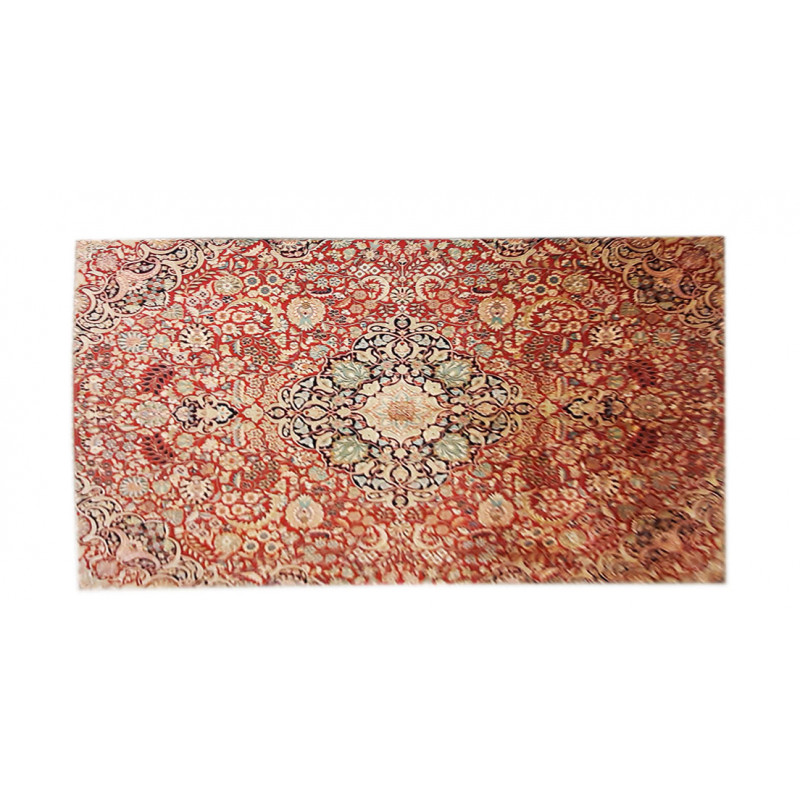 Kashmir Carpet Handknotted Silk/Cotton 18x18 knot