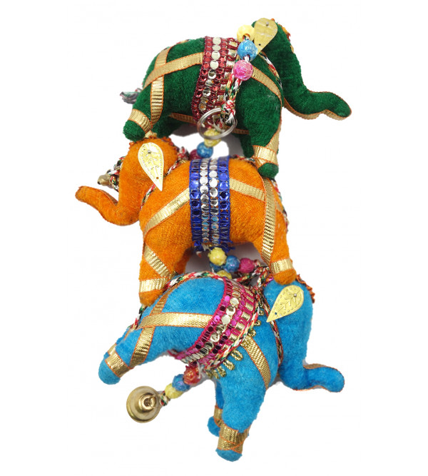 Traditional Stuff Toys of Rajasthan Elephant  Hanging Size 3 Inch