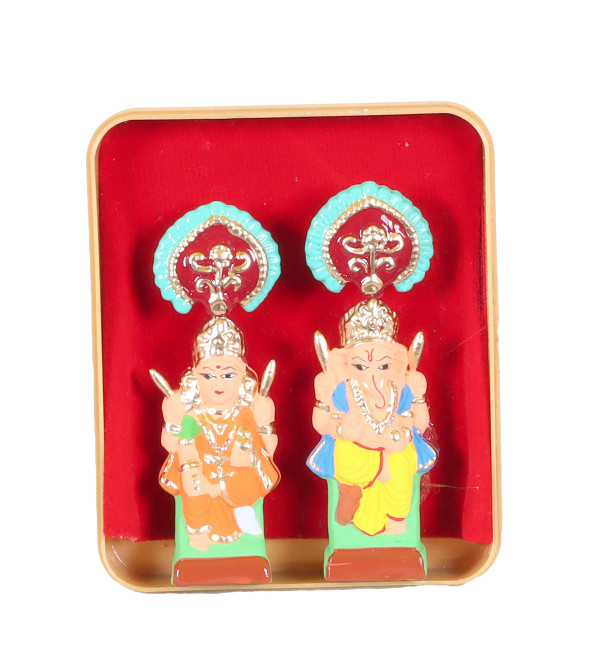 Clay Toys Laxmi and Ganesha 