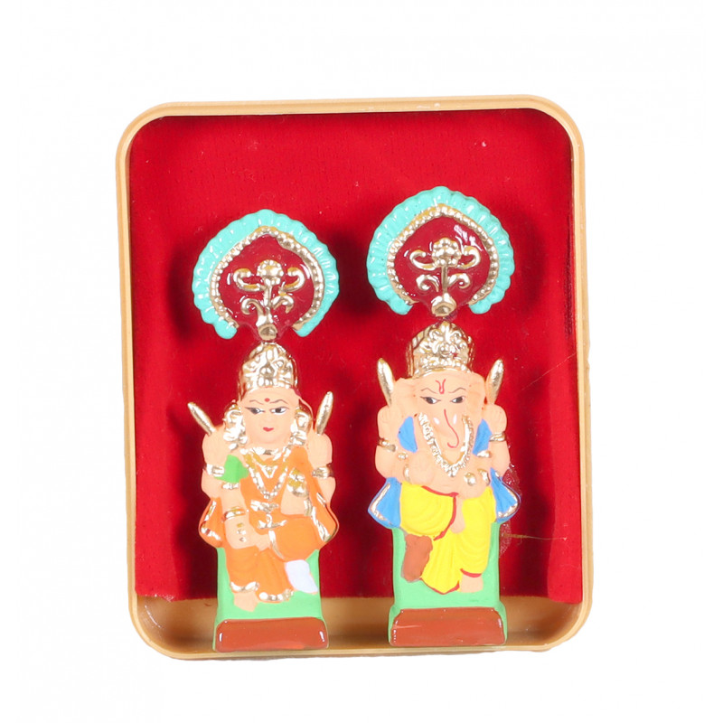 Clay Toys Laxmi and Ganesha 