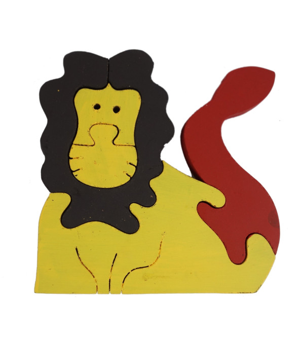 Education Toy Wooden Jigsaw Puzzle Lion Shape