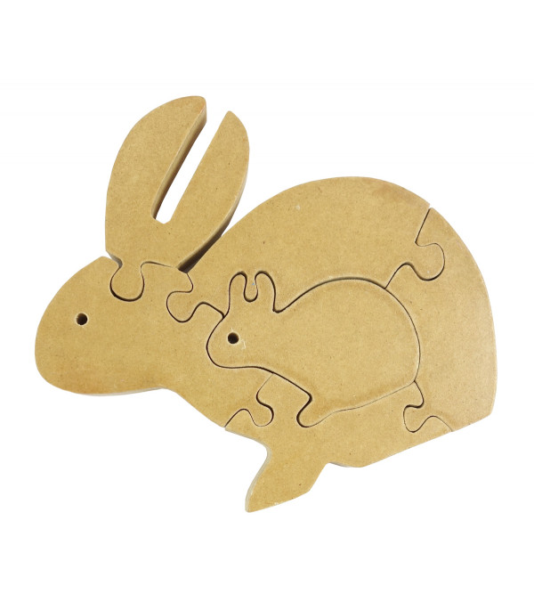 Education Toy Wooden Jigsaw Puzzle Rabbit Shape