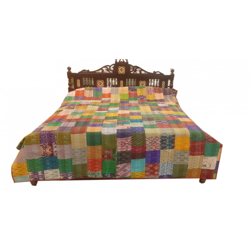 BED COVER 90 X 108" KANTHA PATOLA EMBRODERY