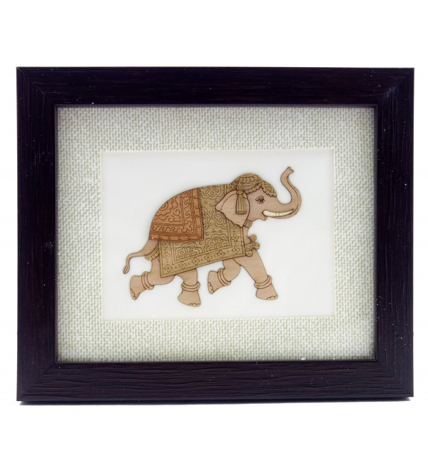 ELEPHANT 5 X 6 INCH  WOODEN ART PICTURES  