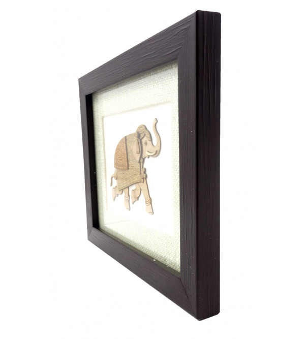 ELEPHANT 5 X 6 INCH  WOODEN ART PICTURES  