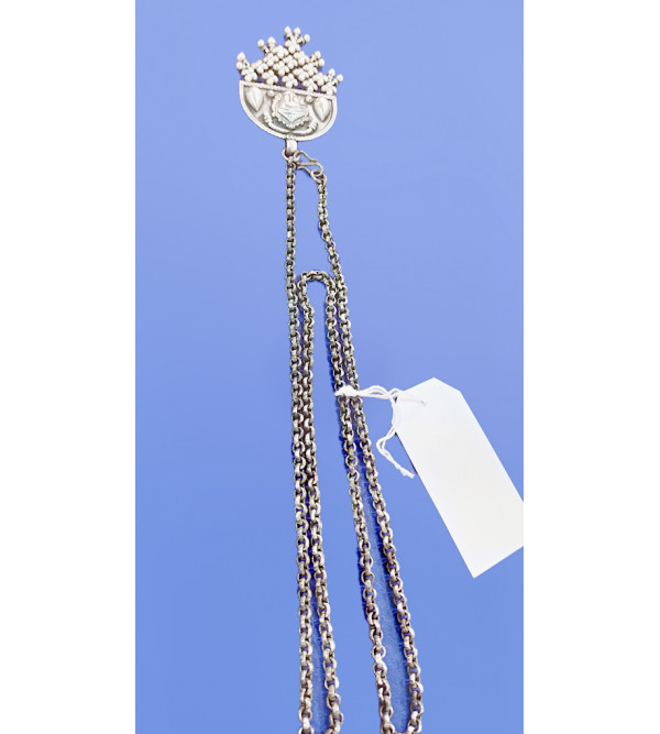 92.5 SILVER PENDENT SET CHAIN EMORSED
