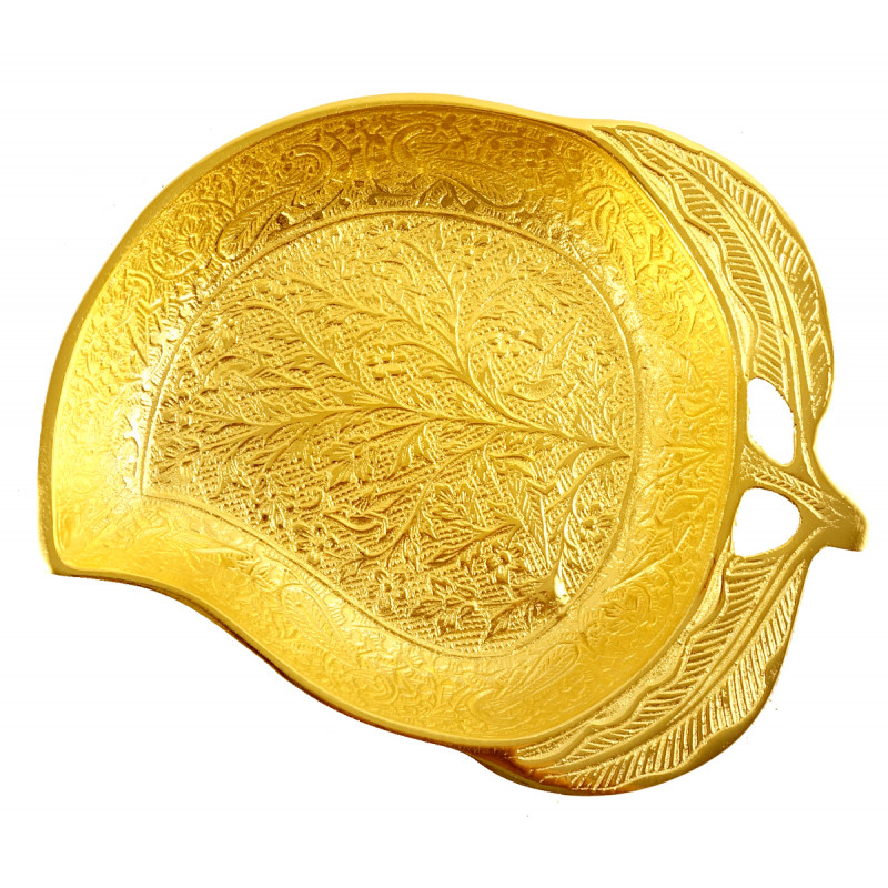 Handicraft Mango Bowl Brass Gold Plated