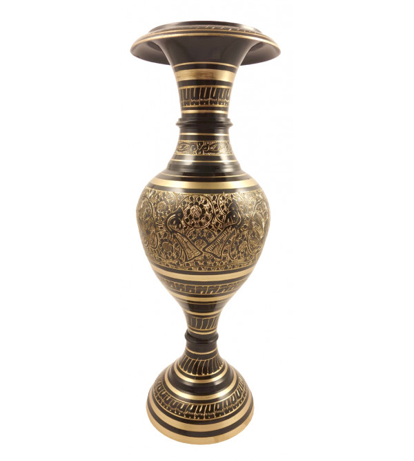 Handicraft Brass Kashmiri Flower Vase Nili Chiken 14 Inch 
