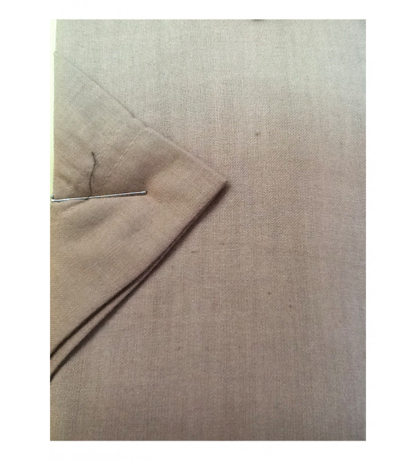 Cotton Plain Shirt Half Sleeve Size 38 Inch