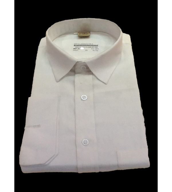 Plain Cotton Shirt Full Sleeve Size 40Inch