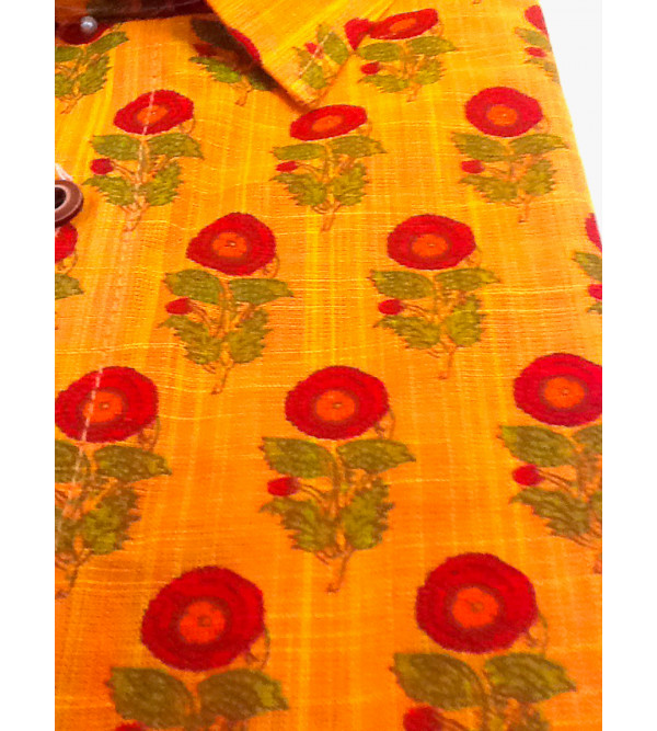 Cotton Printed Shirt Full Sleeve Size 44 Inch