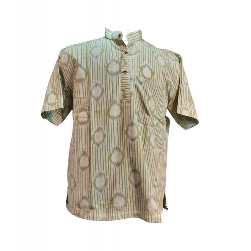 Cotton Ikat Short Kurta Handloom Half Sleeve Size 44Inch