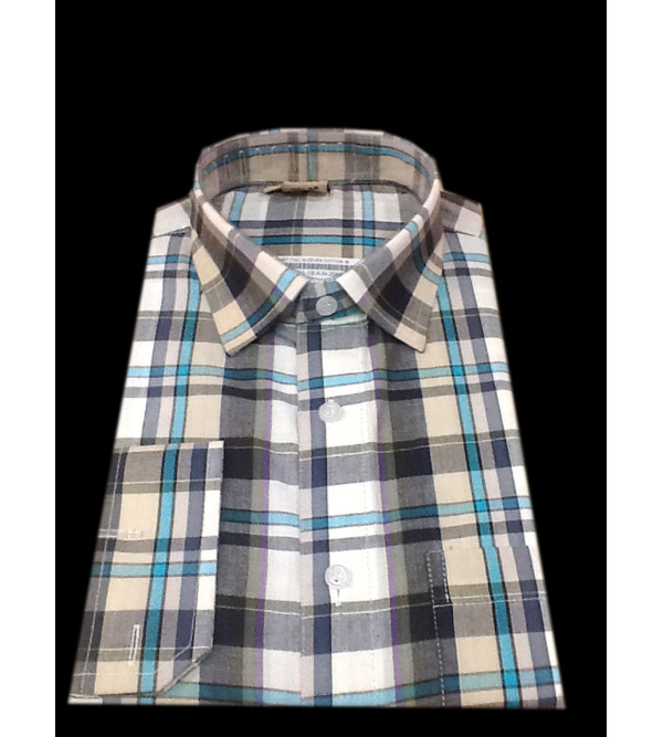 Cotton Check Shirt Full Sleeve Size 40 Inch