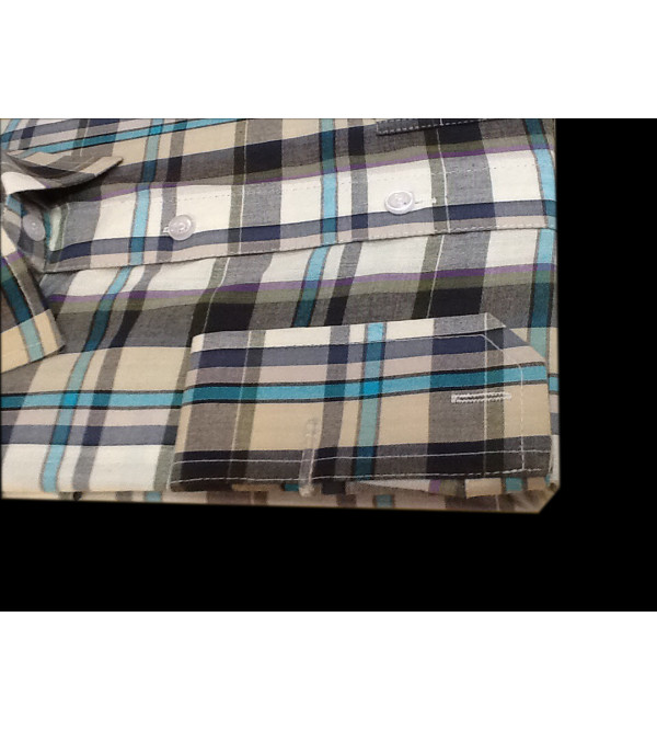 Cotton Check Shirt Full Sleeve Size 40 Inch