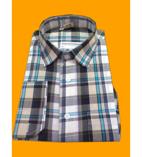 Cotton Check Shirt Full Sleeve Size 42 Inch
