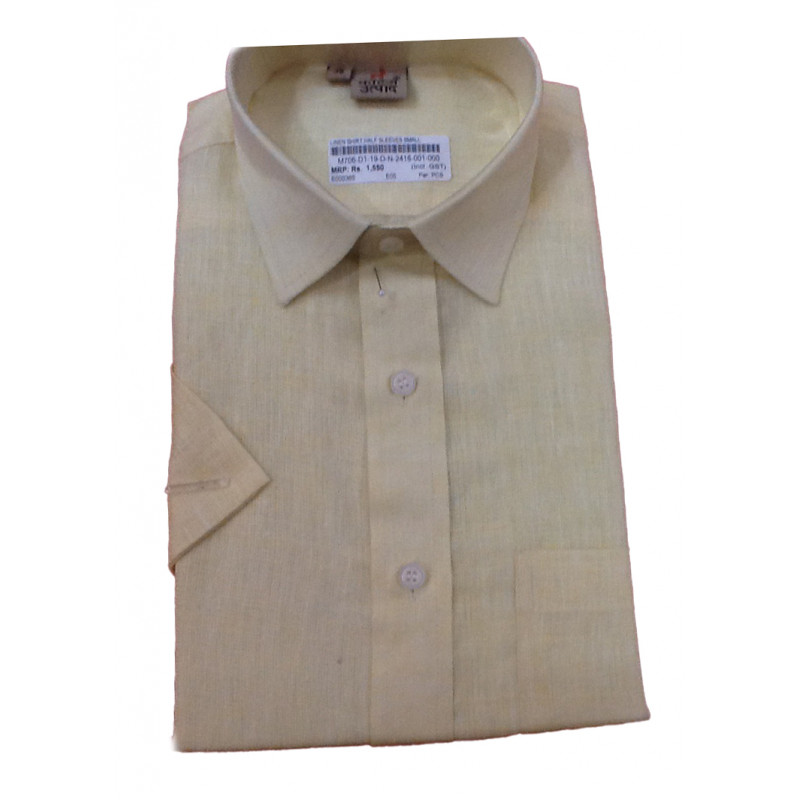 Linen Shirt Half Sleeve Size 38 Inch