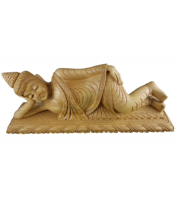 Kadamba Wood Handcrafted Figure of Resting Lord Buddha
