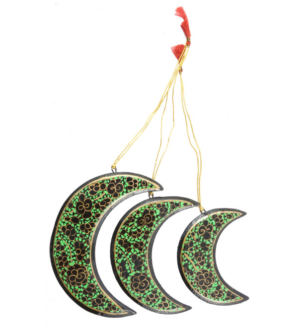 Papier Mache Handcrafted Moon Set For Christmas Decoration
