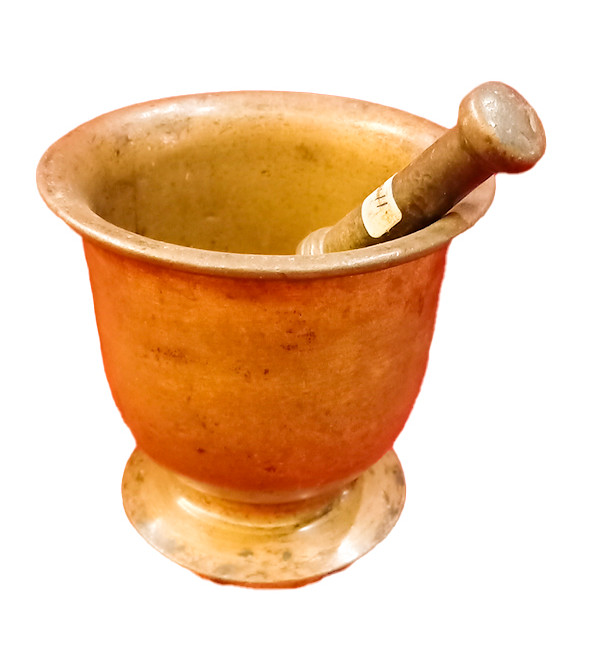 Mortar And Pestle Set Handcrafted In Brass 