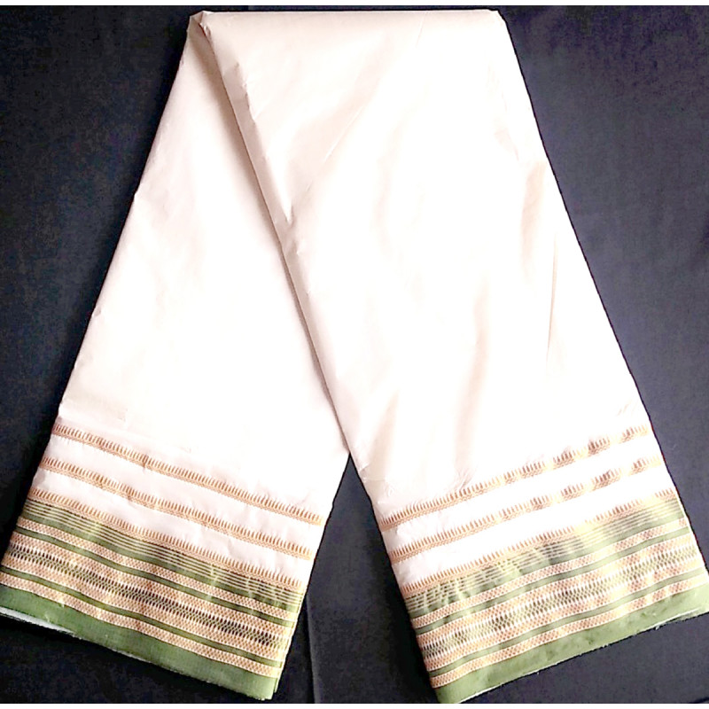 HANDLOOM GARAD KORIAL SILK SAREE 5.5 MTR