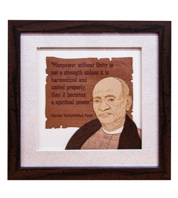 Wooden Art Pictures Vallabhbhai Patel 10 X 10 Inchs 