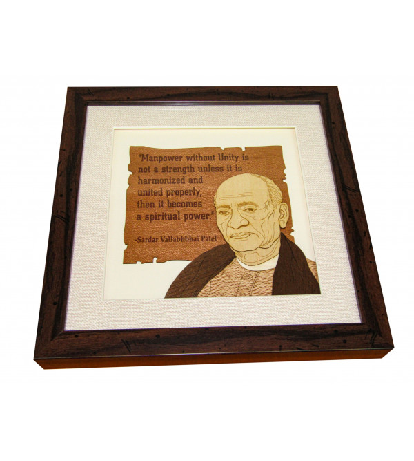 Wooden Art Pictures Vallabhbhai Patel 10 X 10 Inchs 