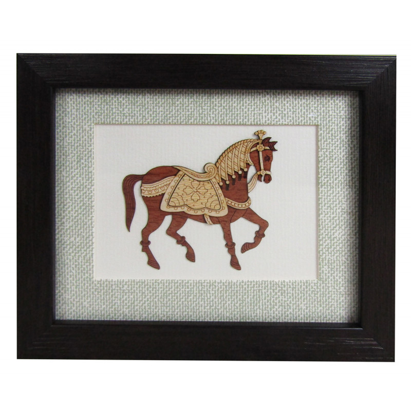 Wooden Art Pictures Horse 5 X 6 Inchs 