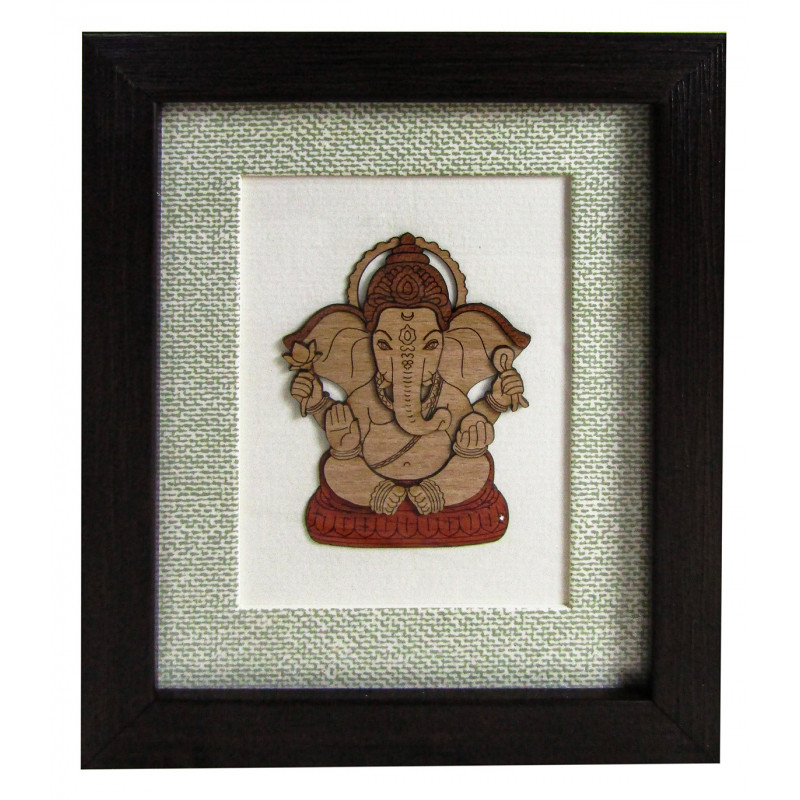 Wooden Art Pictures Appu Ganesh 5 X 6 Inchs 