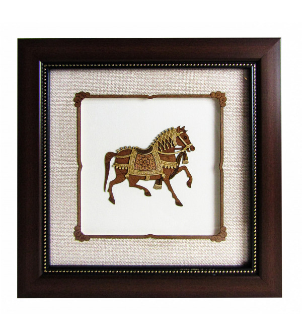 Wooden Art Pictures Horse  8 X 8 Inchs 
