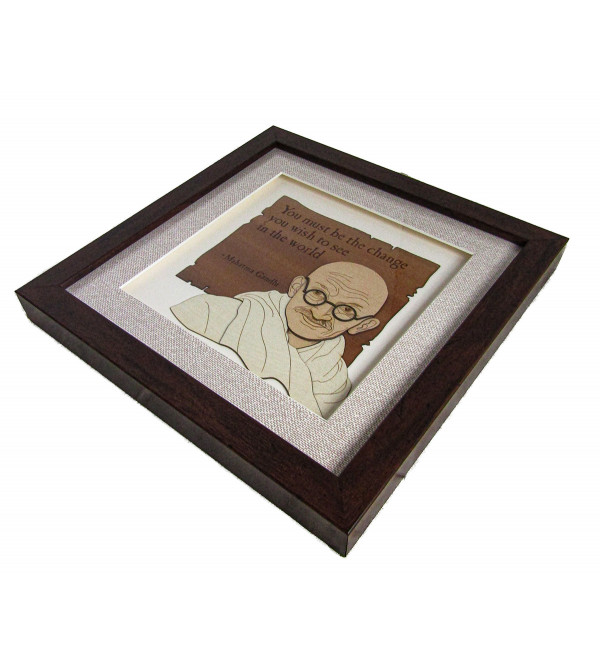 Wooden Art Pictures Mahatma Gandhi 10 X 10 Inchs 