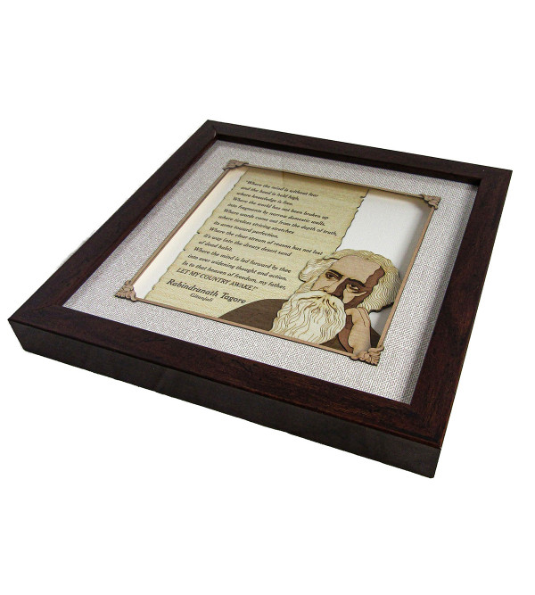 Wooden Art Pictures Ravindranath Tagore 10 X 10 Inchs 