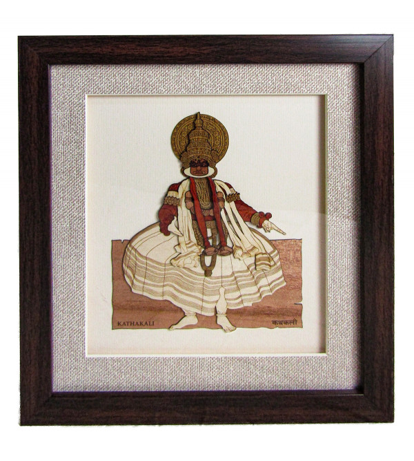 Wooden Art Pictures Kathakali 9 X 10 Inchs 