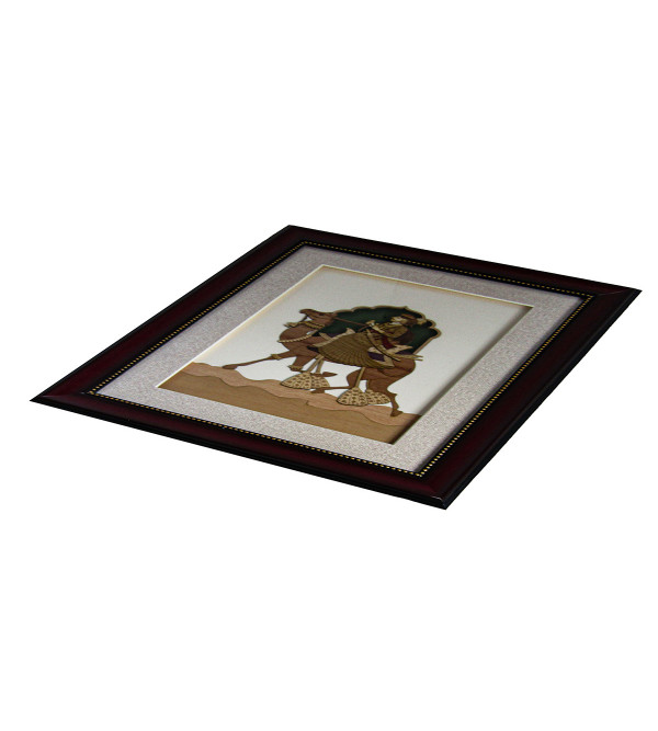 Wooden Art Pictures King on Camel 12 X 15 Inchs 